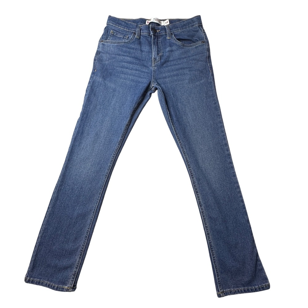 Levi's 511 Jeans Boys 14 Blue Slim Performance Denim Adjustable Waist 28x27